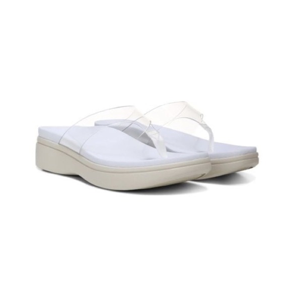 Vionic Shoes - Vionic Luminous Platform Thong Sandals 9 Blue Excellent Orthotic Casual